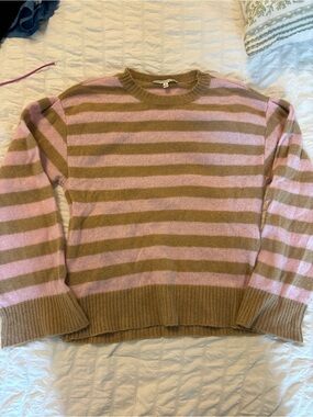 Rebecca Minkoff striped 100% CASHMERE sweater